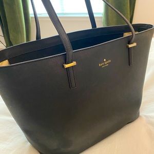 Kate Spade - Black Leather Large Tote Bag